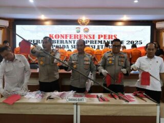 18 Hari Operasi Berantas Premanisme, Polda Sulut dan Jajaran Ungkap 189 Kasus dan Amankan 63 Tersangka