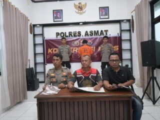 Polres Asmat Gelar Press Release Kasus Penjualan Miras Jenis Sopi