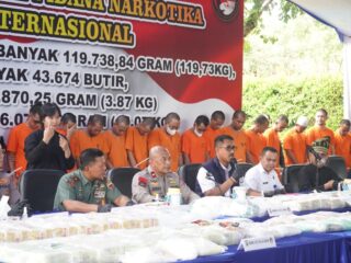 Polda Riau Gelar Pemusnahan Barang Bukti Narkoba