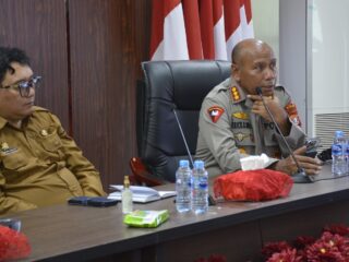 Rapat Koordinasi Pengawasan Sektor Strategis antara Polda Papua dan Pemerintah Provinsi Papua Selatan