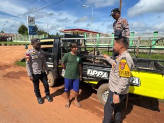 Polsek Muting Tertibkan Kendaraan Gunakan Tangki Modifikasi Untuk Beli Bbm Bersubsidi