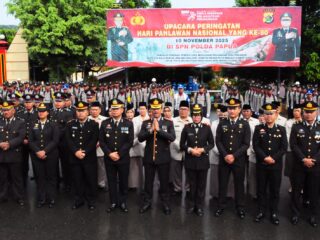 Ka SPN Polda Papua Pimpin Upacara Peringatan Hari Pahlawan Nasional ke-80 Tahun 2025 di SPN Polda Papua