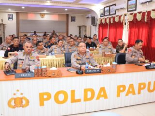 Polda Papua Ikuti Rapat Anev Operasi Lilin dan Aman Nusa II 2025, Matangkan Persiapan Operasi Ketupat 2026