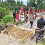 Polres Keerom Tindak Cepat Atasi Tanah Amblas Akibat Luapan Kali Tami