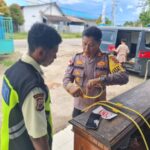 Sat Binmas Polres Boven Digoel Tingkatkan Kapasitas Satpam, Salurkan Borgol Plastik dan Edukasi Layanan 110