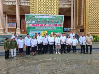 Satgas Pangan Polda Papua Hadiri Gerakan Pangan Murah di Sentani