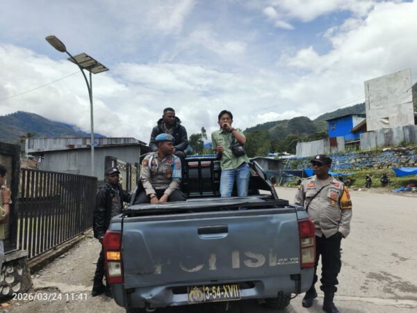 Polres Tolikara Intensifkan Patroli dan Layanan Pos PAM/YAN, Jaga Kondusivitas Kota Karubaga Selama Operasi Ketupat Cartenz 2026