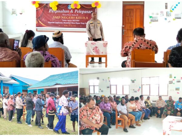 Kapolsek Kelila Hadiri Perpisahan dan Pelepasan Siswa/Siswi Kelas IX SMPN Kelila Tahun Ajaran 2025/2026