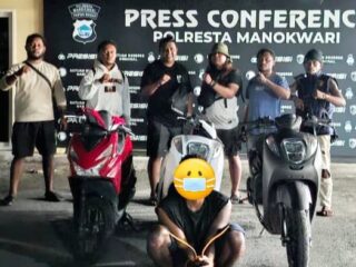 Tim URC (Unit Reaksi Cepat) Polresta Manokwari Berhasil Ringkus Residivis Spesialis Curanmor dan 3 unit Kendaraan Motor Diamankan 