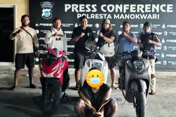 Tim URC (Unit Reaksi Cepat) Polresta Manokwari Berhasil Ringkus Residivis Spesialis Curanmor dan 3 unit Kendaraan Motor Diamankan 