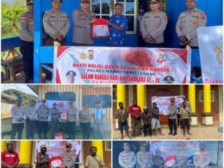 Polres Mamberamo Tengah Salurkan Bansos Sambut HUT Bhayangkara ke-80