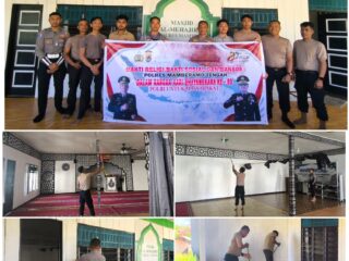 Sambut Hut Bhayangkara Ke-80, Polres Mamberamo Tengah Gelar Bakti Religi di Masjid Al Muhajirin Kobakma