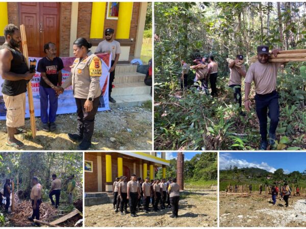 Sambut Hut Bhayangkara Ke-80, Polres Mamberamo Tengah Gelar Bakti Religi di Gereja