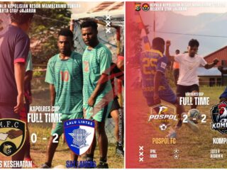 Kapolres Mamberamo Tengah Saksikan Langsung Turnamen Futsal hari keempat dalam Rangka HUT Bhayangkara ke-80