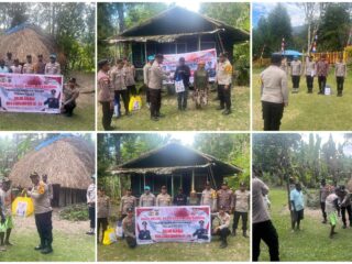 Polsek Kelila Tebar Kepedulian Melalui Bansos dalam Rangka HUT Bhayangkara Ke-80