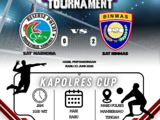 Hari Kedua Turnamen Voli Kapolres Cup HUT Bhayangkara ke-80 Berlangsung Sengit dan Penuh Sportivitas