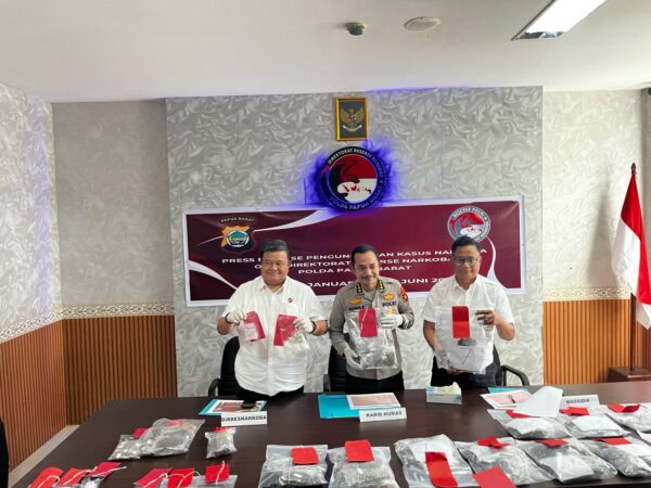 Ditresnarkoba Polda Papua Barat Ungkap 20 Kasus Narkoba, 24 Tersangka Diamankan Selama Semester I 2026