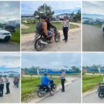 Wujudkan Kamseltibcar, Satlantas Polres Mamberamo Tengah Laksanakan Strong Point Pagi