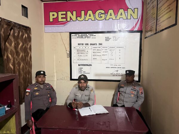 Patroli Rutin Regu I Perkuat Pengawasan Keamanan di Lingkungan Mapolsek Kelila