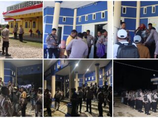 Polres Mamberamo Tengah Amankan Hari Pertama Penyaluran Dana Desa Tahap I di Bank Papua KCP Kobakma