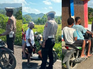 Satuan Lalu Lintas Polres Mamberamo Raya Pastikan Arus Lalu Lintas Tetap Lancar Lewat Operasi Strong Poin