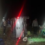 Mobil Strada Triton Alami Kecelakaan Tunggal di Kobakma, Empat Orang Mengalami Luka Ringan