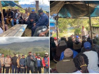 Sat Binmas Polres Mamberamo Tengah Monitoring Penyelesaian Adat Kasus Lakalantas, Ajak Masyarakat Jaga Kamtibmas
