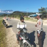 Satlantas Polres Mamberamo Tengah Laksanakan Strong Point Pagi, Ciptakan Kamseltibcar Lantas