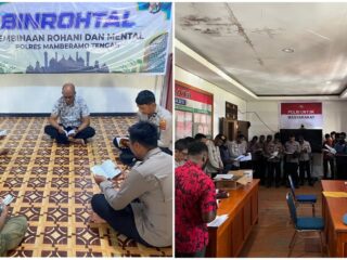 Binrohtal Polres Mamberamo Tengah Wujud Pembinaan Mental dan Spiritual Personel