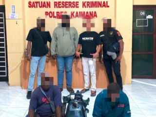 Satreskrim Polres Kaimana Amankan Terduga Pelaku Pencurian Mesin Tempel dan Tiga Unit Barang Bukti Berhasil Diamankan