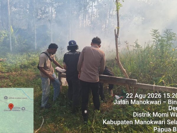 Dua Titik Karhutla Terdeteksi di Momiwaren, Polisi dan Tim Gabungan Lakukan Pemadaman
