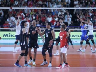 Timnas Voli Putra Indonesia Menang Telak 3-0 atas Kamboja