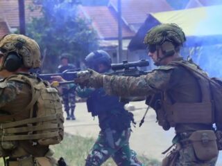 Marine Force Lampung Uji Kemampuan Tempur Jarak Dekat Serta Serangan Malam Di SGS 2026