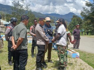 Polres Lanny Jaya Kawal Ketat Pengamanan Aksi Knpb di Tugu Salib Tiom, Berakhir Aman Kondusif