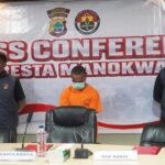 Kapolresta Manokwari Pimpin Press Conference Pengungkapan Kasus Tindak Pidana Melakukan Kekerasan terhadap Anak Yang Menyebabkan Kematian dan Pencurian Dengan Kekerasan