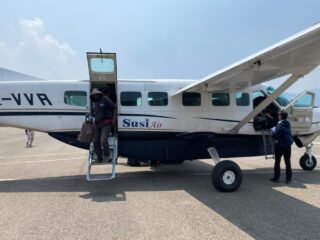 Polsek Tiom Pastikan Penerbangan di Bandara Tiom Aman dan Kondusif
